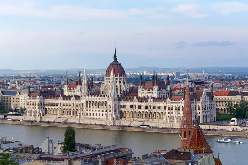 The Hungarian Parliament Building on the Danube, Budapest